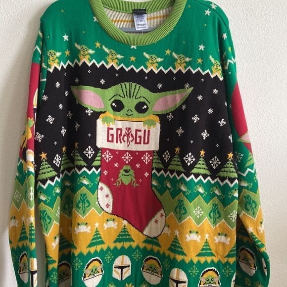Star Wars:
Away on A Razorcrest Baby Yoda/Grogu Christmas Sweater NWT 3xl size - Picture 6 of 14